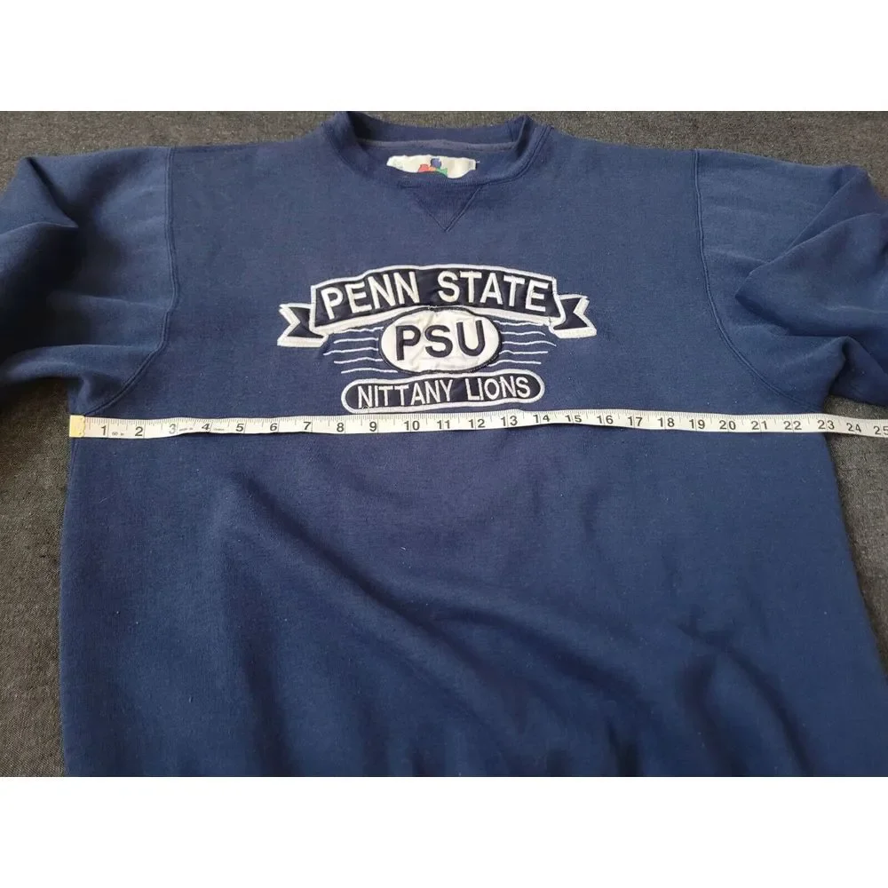 Vintage Penn State Navy Blue Crew Neck PSU Size Large‎ Embroidered 70s 80s 90s